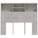 Tăblie de pat cu dulap, gri beton, 120x19x103,5 cm - WALTI WALTI