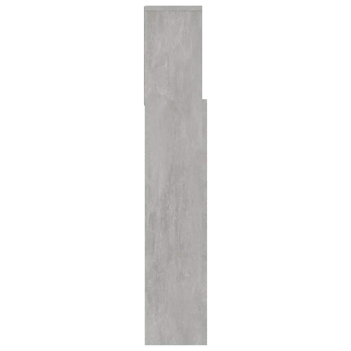 Tăblie de pat cu dulap, gri beton, 120x19x103,5 cm - WALTI WALTI