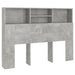 Tăblie de pat cu dulap, gri beton, 140x19x103,5 cm - WALTI WALTI