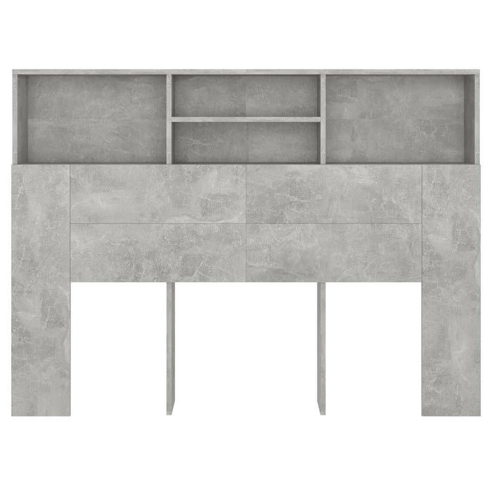 Tăblie de pat cu dulap, gri beton, 140x19x103,5 cm - WALTI WALTI