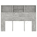 Tăblie de pat cu dulap, gri beton, 140x19x103,5 cm - WALTI WALTI
