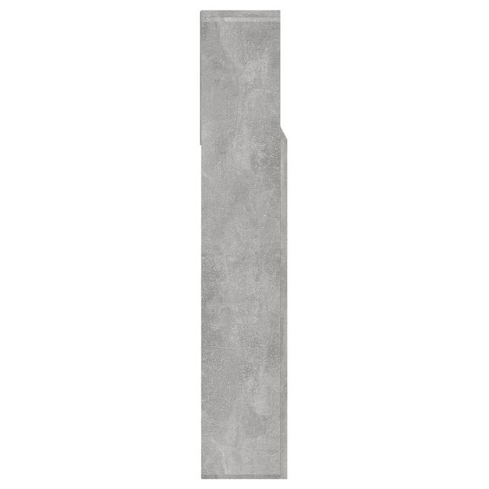 Tăblie de pat cu dulap, gri beton, 140x19x103,5 cm - WALTI WALTI