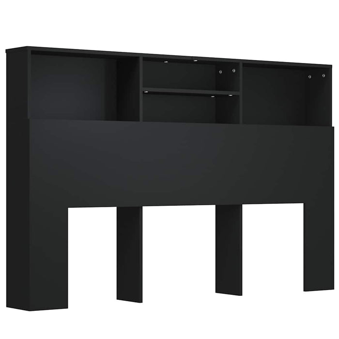 Tăblie de pat cu dulap, negru, 160x19x103,5 cm - WALTI WALTI