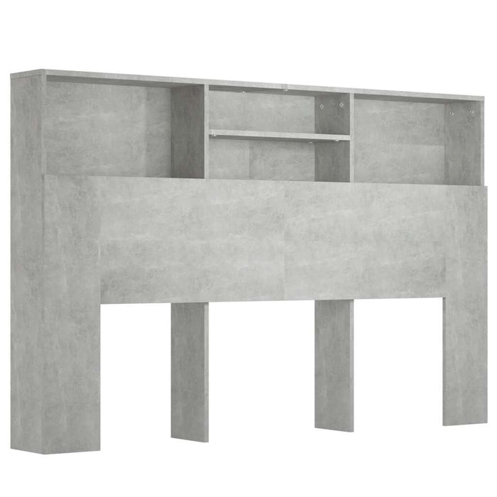 Tăblie de pat cu dulap, gri beton, 160x19x103,5 cm - WALTI WALTI