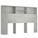 Tăblie de pat cu dulap, gri beton, 160x19x103,5 cm - WALTI WALTI