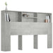 Tăblie de pat cu dulap, gri beton, 160x19x103,5 cm - WALTI WALTI