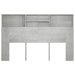 Tăblie de pat cu dulap, gri beton, 160x19x103,5 cm - WALTI WALTI