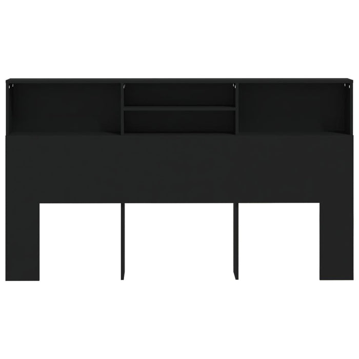 Tăblie de pat cu dulap, negru, 180x19x103,5 cm WALTI