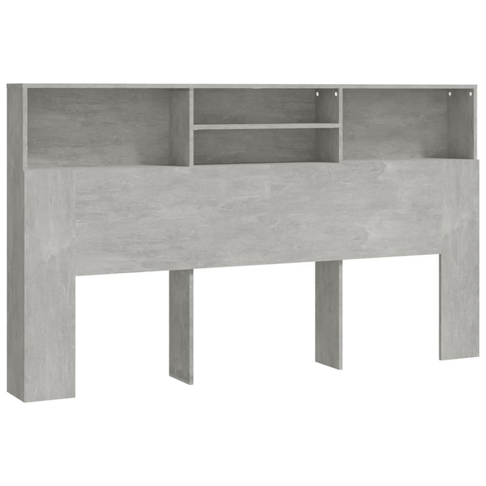 Tăblie de pat cu dulap, gri beton, 180x19x103,5 cm - WALTI WALTI