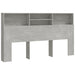 Tăblie de pat cu dulap, gri beton, 180x19x103,5 cm - WALTI WALTI
