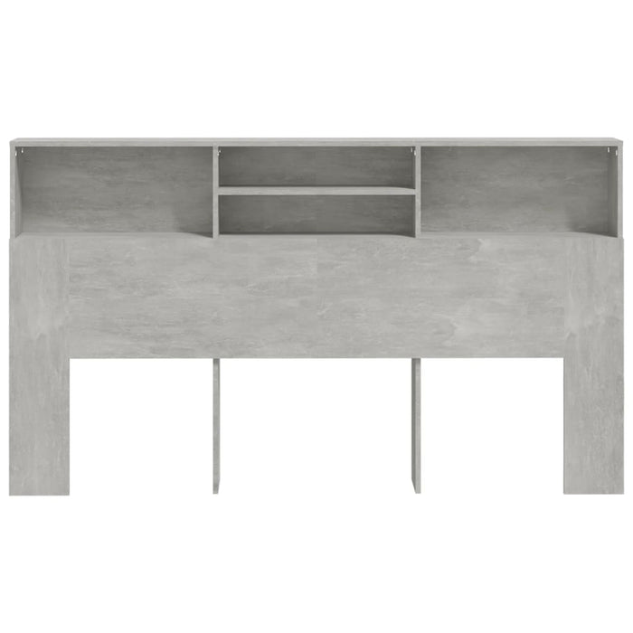 Tăblie de pat cu dulap, gri beton, 180x19x103,5 cm - WALTI WALTI