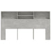 Tăblie de pat cu dulap, gri beton, 180x19x103,5 cm - WALTI WALTI