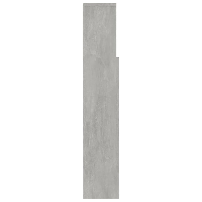 Tăblie de pat cu dulap, gri beton, 180x19x103,5 cm - WALTI WALTI