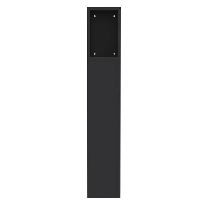 Tăblie de pat cu dulap, negru, 100x18,5x104,5 cm - WALTI WALTI