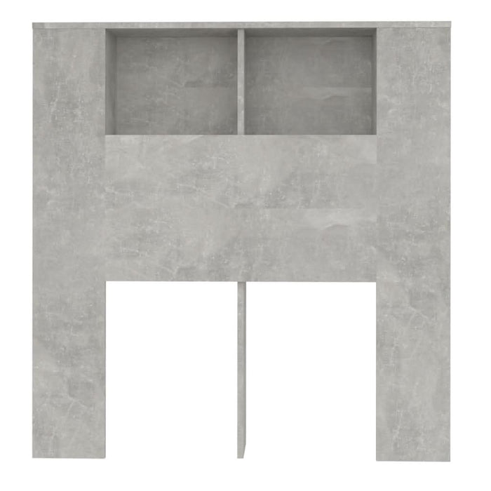 Tăblie de pat cu dulap, gri beton, 100x18,5x104,5 cm - WALTI WALTI