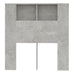 Tăblie de pat cu dulap, gri beton, 100x18,5x104,5 cm - WALTI WALTI