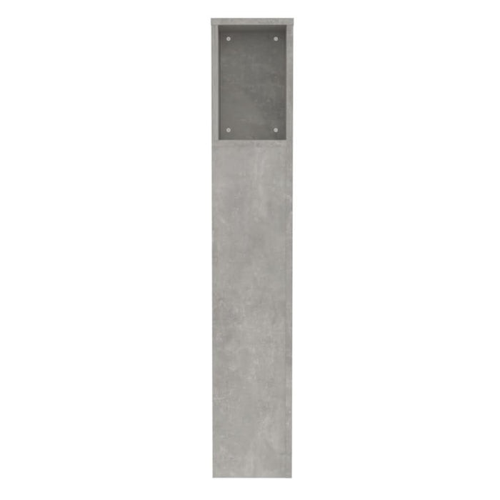 Tăblie de pat cu dulap, gri beton, 100x18,5x104,5 cm - WALTI WALTI
