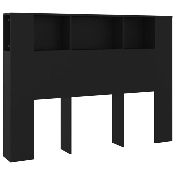 Tăblie de pat cu dulap, negru, 140x18,5x104,5 cm - WALTI WALTI