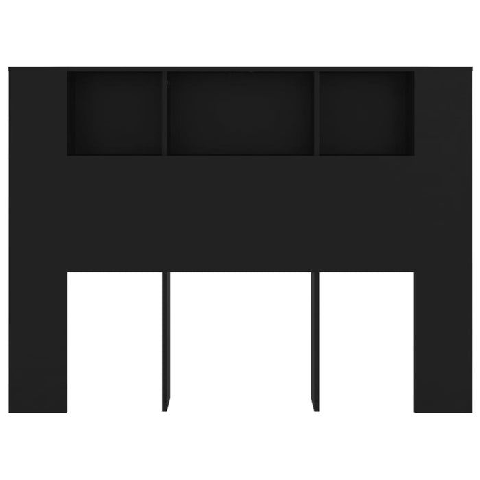 Tăblie de pat cu dulap, negru, 140x18,5x104,5 cm - WALTI WALTI