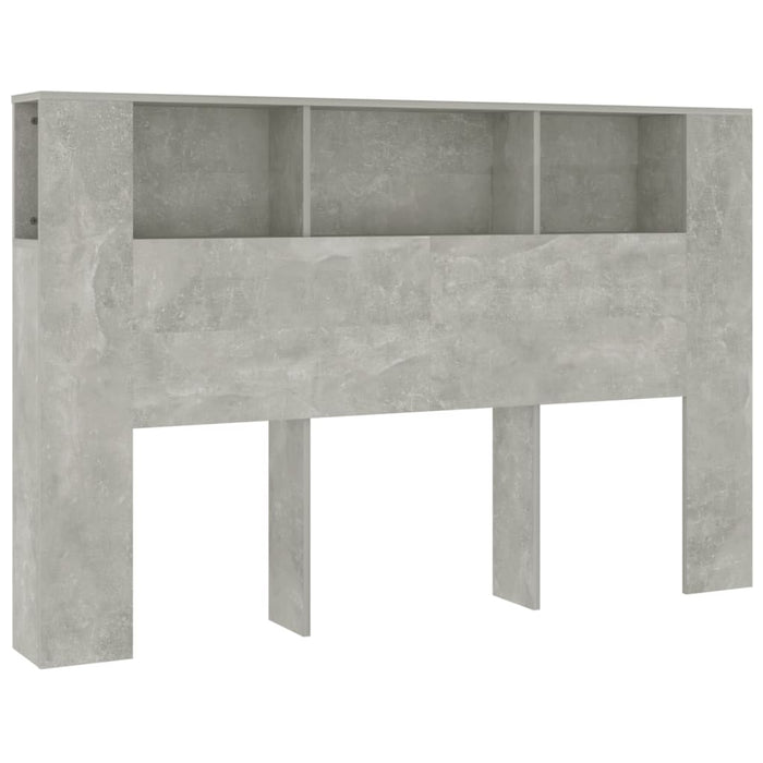 Tăblie de pat cu dulap, gri beton, 160x18,5x104,5 cm - WALTI WALTI