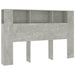 Tăblie de pat cu dulap, gri beton, 160x18,5x104,5 cm - WALTI WALTI