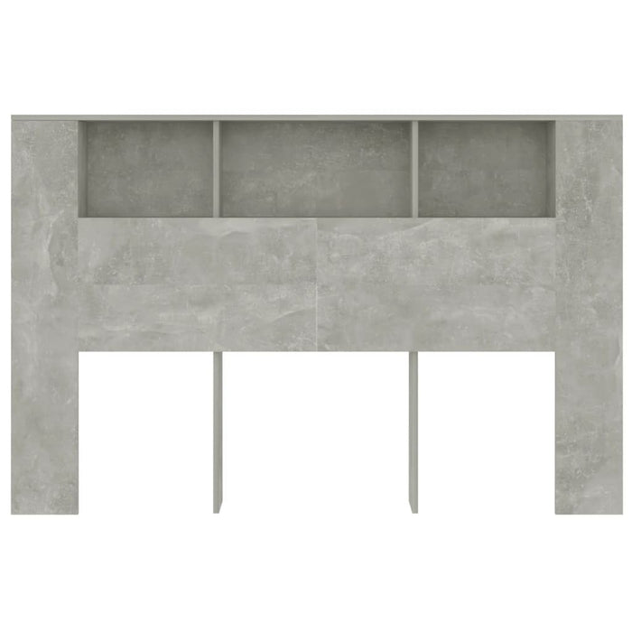 Tăblie de pat cu dulap, gri beton, 160x18,5x104,5 cm - WALTI WALTI