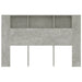 Tăblie de pat cu dulap, gri beton, 160x18,5x104,5 cm - WALTI WALTI