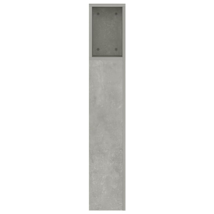 Tăblie de pat cu dulap, gri beton, 160x18,5x104,5 cm - WALTI WALTI