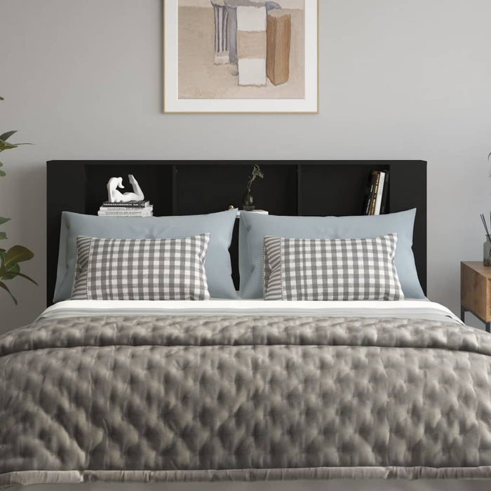 Tăblie de pat cu dulap, negru, 180x18,5x104,5 cm - WALTI WALTI