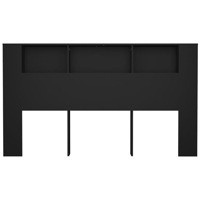 Tăblie de pat cu dulap, negru, 180x18,5x104,5 cm - WALTI WALTI