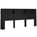 Tăblie de pat cu dulap, negru, 220x18,5x104,5 cm - WALTI WALTI