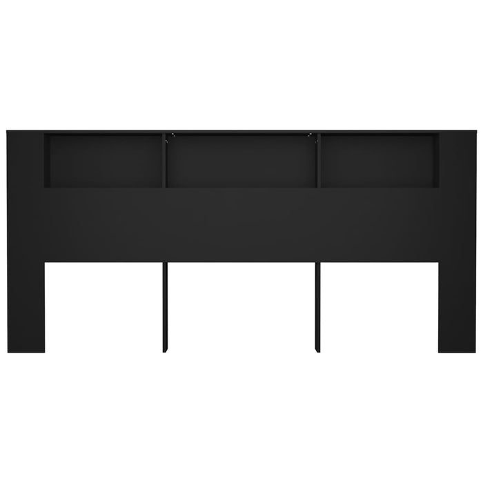Tăblie de pat cu dulap, negru, 220x18,5x104,5 cm - WALTI WALTI