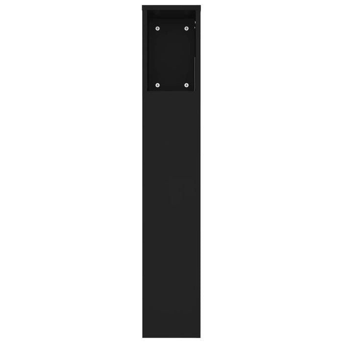 Tăblie de pat cu dulap, negru, 220x18,5x104,5 cm - WALTI WALTI