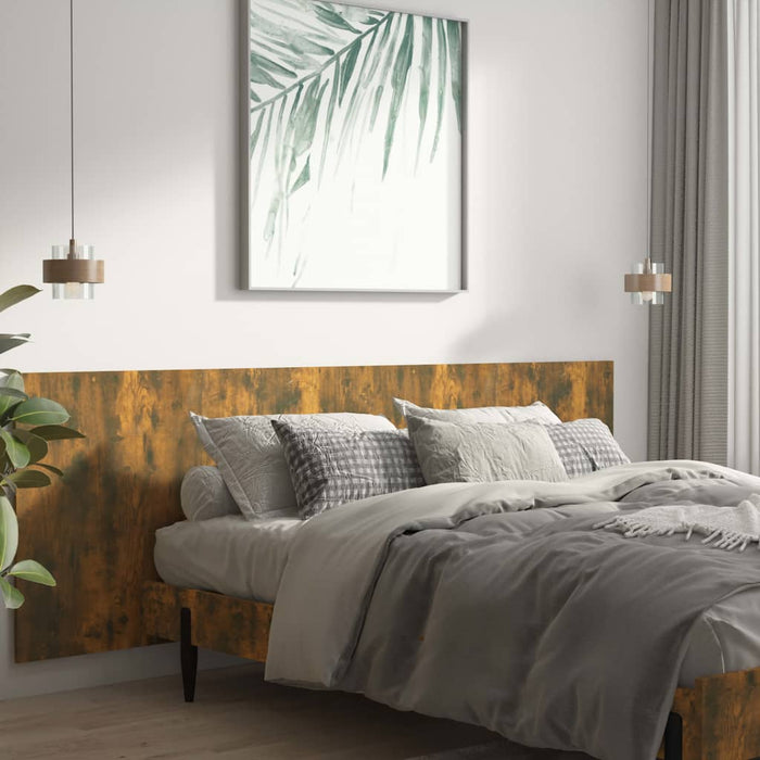 Tăblie pat de perete, stejar afumat 240x1,5x80 cm lemn compozit - WALTI WALTI