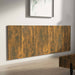 Tăblie pat de perete, stejar afumat 240x1,5x80 cm lemn compozit - WALTI WALTI