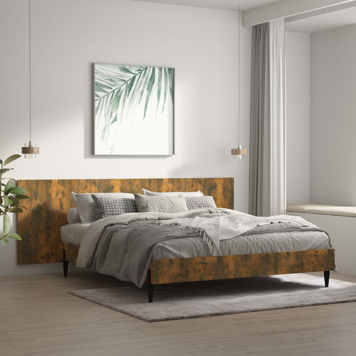 Tăblie pat de perete, stejar afumat 240x1,5x80 cm lemn compozit - WALTI WALTI