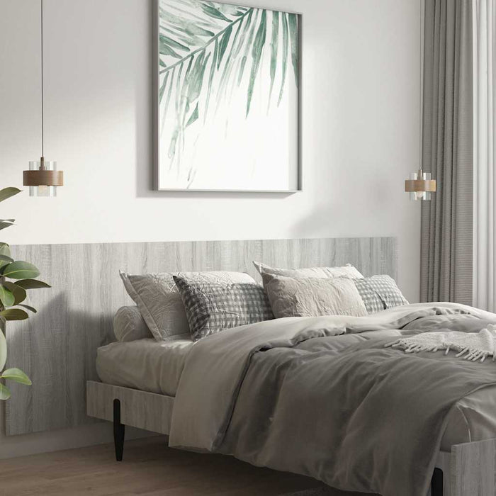 Tăblie pat de perete, gri sonoma, 240x1,5x80 cm, lemn compozit - WALTI WALTI