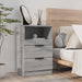 Noptieră, gri sonoma, lemn prelucrat - WALTI WALTI
