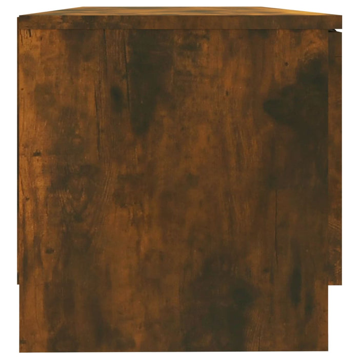 Comodă TV, stejar fumuriu, 80x35x36,5 cm, lemn prelucrat - WALTI WALTI