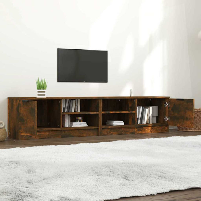 Comodă TV, 2 buc.,stejar fumuriu, 80x35x36,5 cm, lemn prelucrat - WALTI WALTI