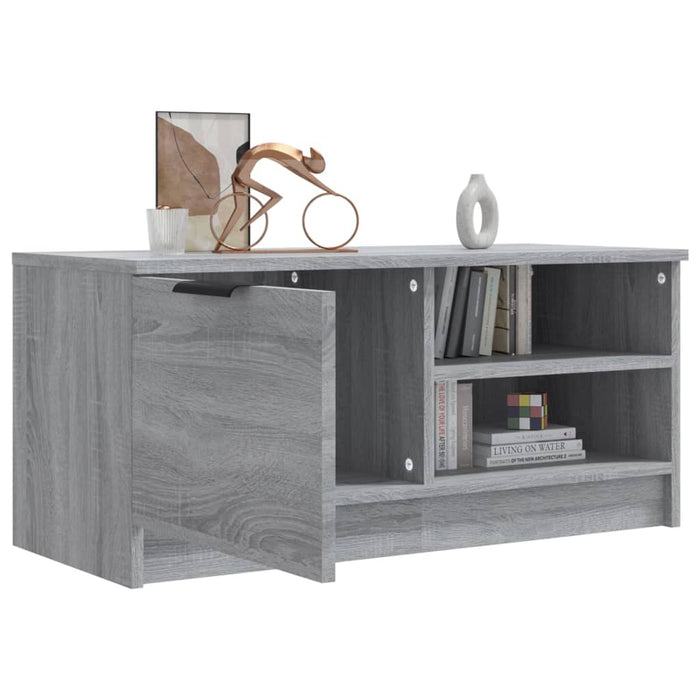 Comodă TV, gri sonoma, 80x35x36,5 cm, lemn prelucrat - WALTI WALTI