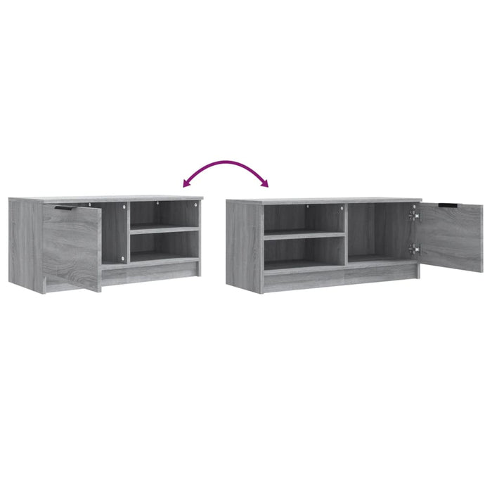 Comodă TV, gri sonoma, 80x35x36,5 cm, lemn prelucrat - WALTI WALTI