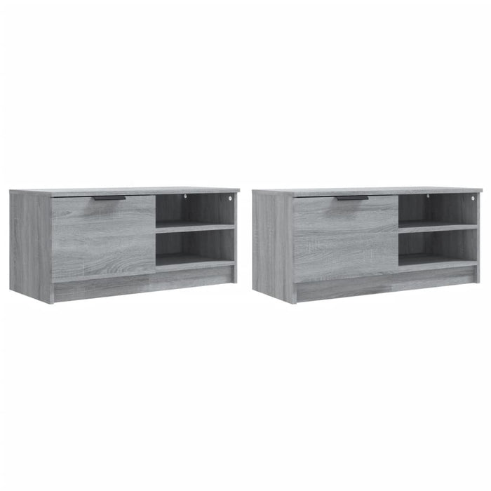 Comodă TV, 2 buc., Sonoma gri, 80x35x36,5 cm, lemn prelucrat - WALTI WALTI