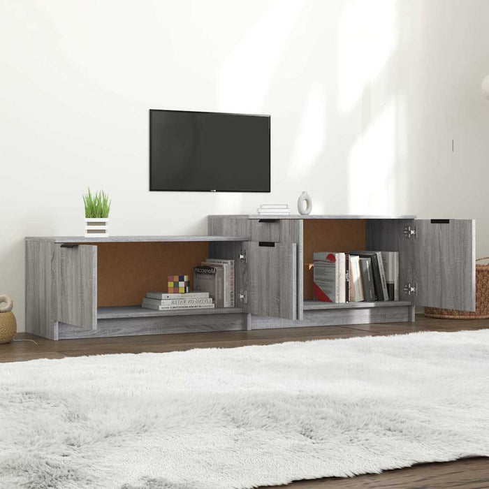 Comodă TV, sonoma gri, 158,5x36x45 cm, lemn prelucrat WALTI