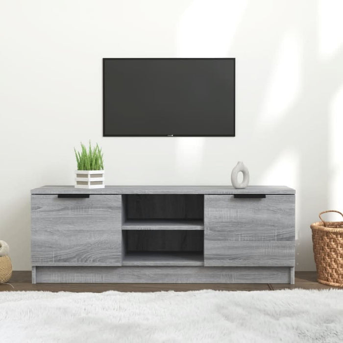 Comodă TV, gri sonoma, 102x35x36,5 cm, lemn prelucrat - WALTI WALTI