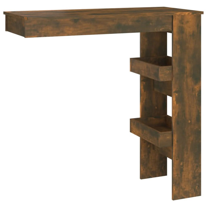 Masă bar de perete stejar fumuriu 102x45x103,5 cm lemn compozit - WALTI WALTI