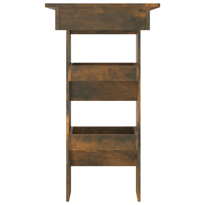 Masă bar de perete stejar fumuriu 102x45x103,5 cm lemn compozit - WALTI WALTI