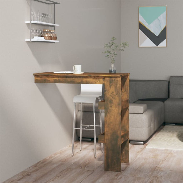 Masă bar de perete stejar fumuriu 102x45x103,5 cm lemn compozit - WALTI WALTI