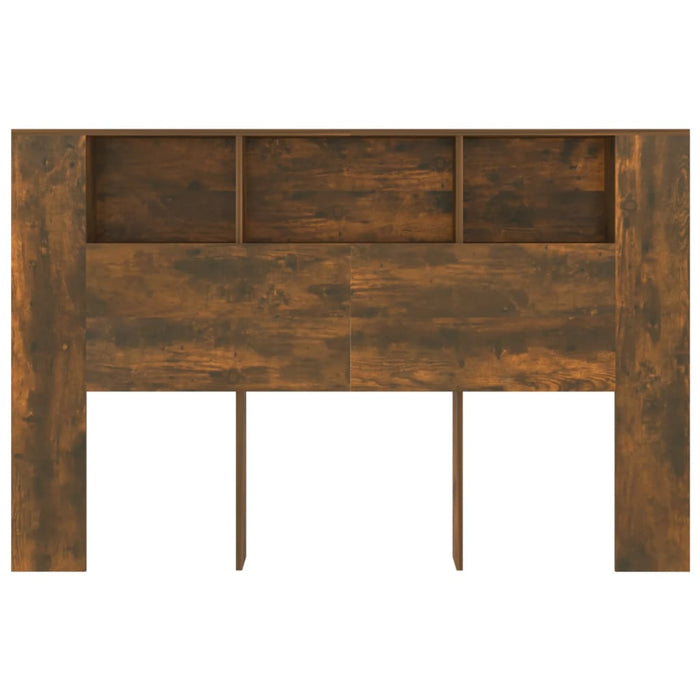 Tăblie de pat cu dulap, stejar afumat, 160x18,5x104,5 cm - WALTI WALTI
