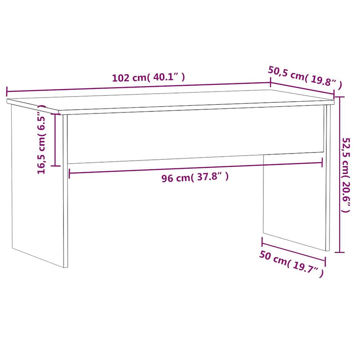 Măsuță de cafea stejar sonoma, 102x50,5x52,5 cm, lemn prelucrat WALTI